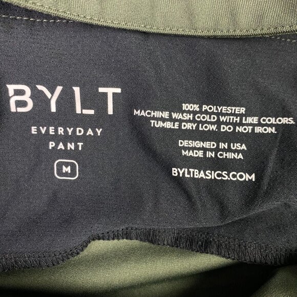 BYLT Everyday Pants Men's Medium Olive Green 33 x 31 Performance Premium Basics - Picture 7 of 12